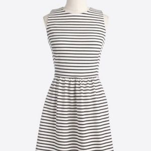 J Crew Black And White Striped Dress - image 1